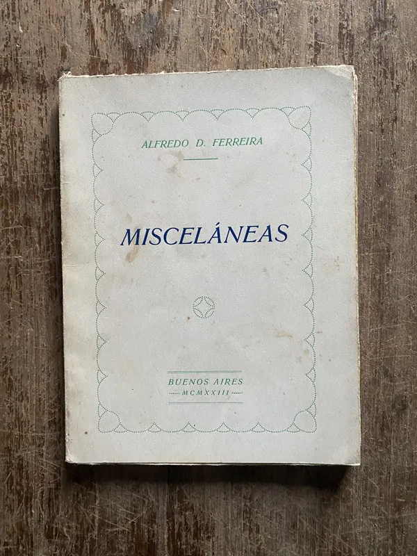 Tapa de Miscelaneas - Ferreira Alfredo D. (5i6)