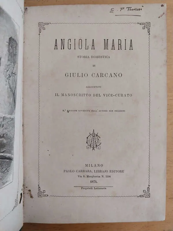 Angiola Maria Storia Domestica - Carcano, Giulio (q1)