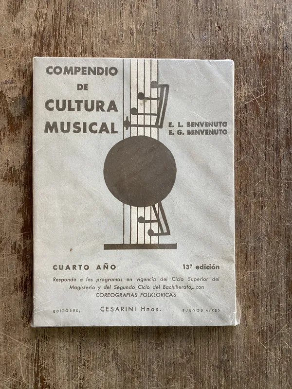 Compendio de Cultura Musical - Benvenuto (4y6)