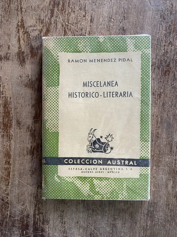 Miscelanea Historico-Literaria - Menendez Pidal Ramon (4y1)