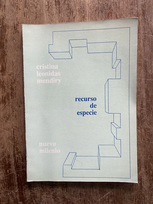 Tapa de Recurso de especie - Mendiry Cristina Leonidas (4z6)