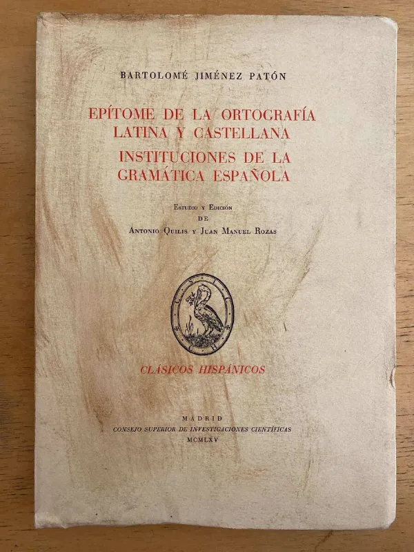 Epitome De La Ortografia Latina Y Caste- Jimenez Paton (h6)