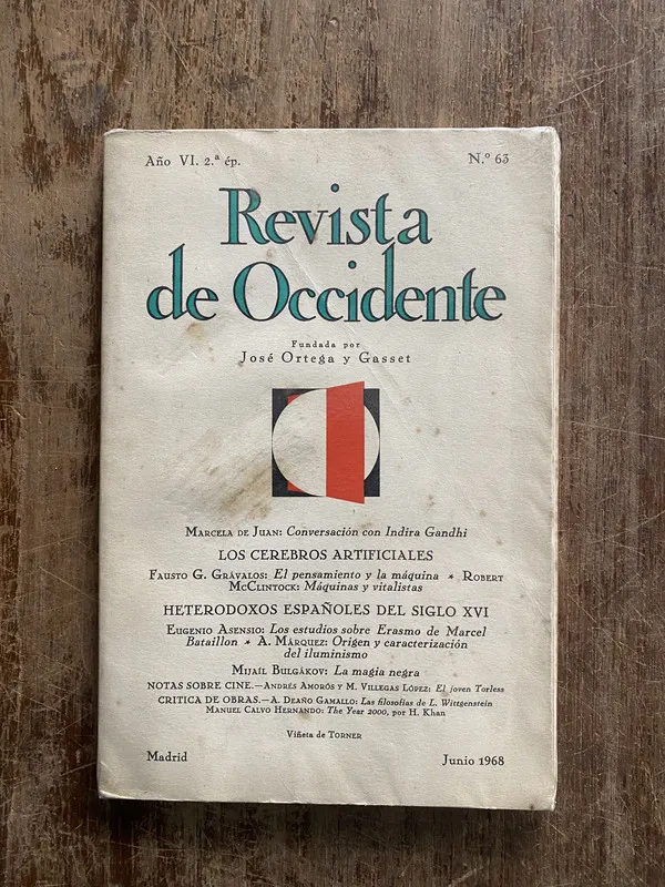 Tapa de Revista de Occidente - (4z2)
