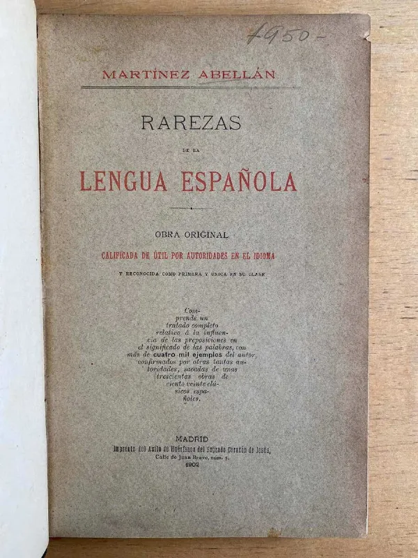 Rarezas De La Lengua Española - Martinez Abellan (f3)