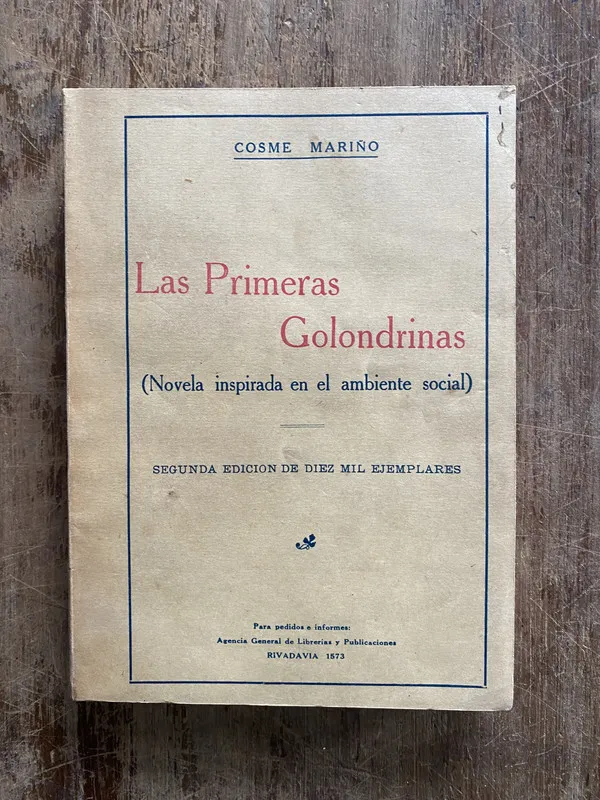 Tapa de Las Primeras Golondrinas - Mariño Cosme (5a1)