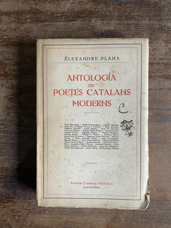 Antologia de Poetes Catalans Moderns (en - Plana (5b2)