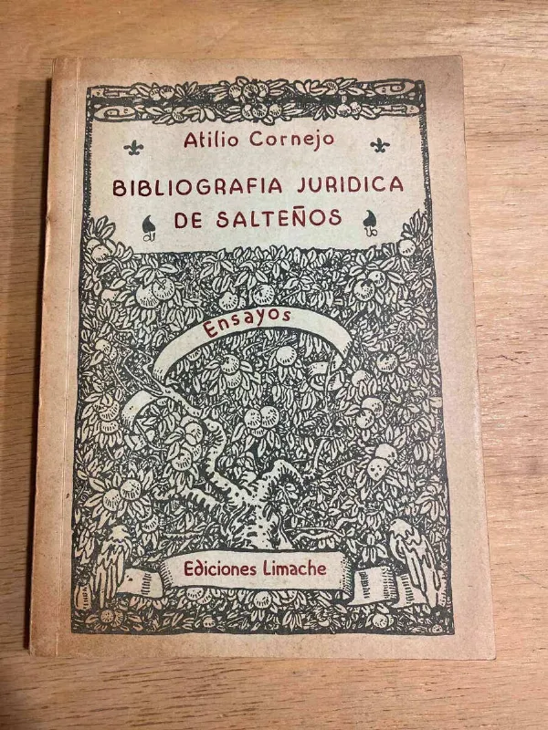 Bibliografia Juridica De Salteños - Cornejo, Atilio (o2)