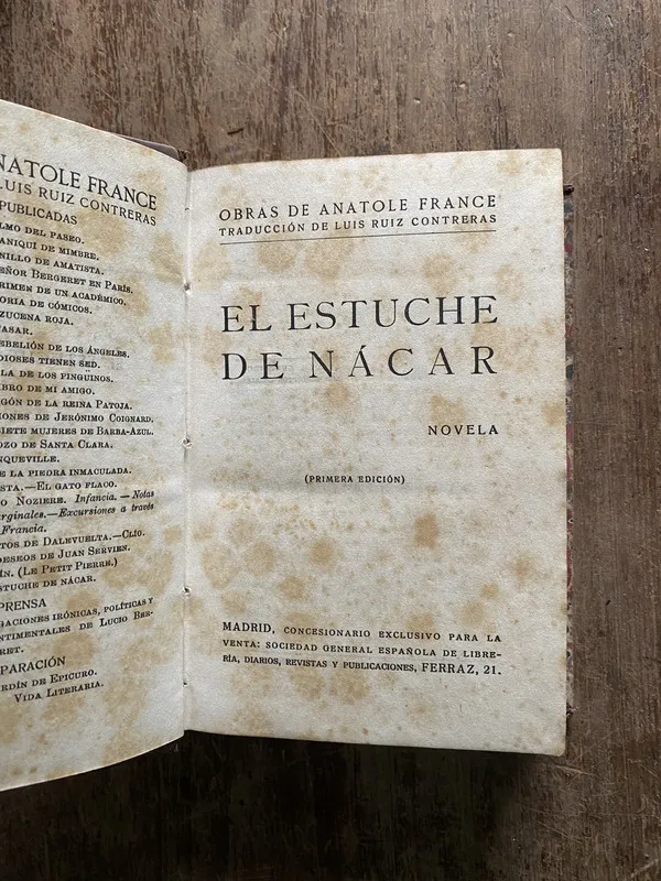 El estuche de nacar - France Anatole (5b4)