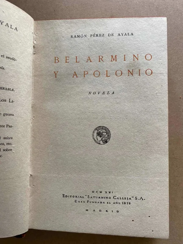 Berlamino Y Apolonio - Perez De Ayala, Ramon (o5)