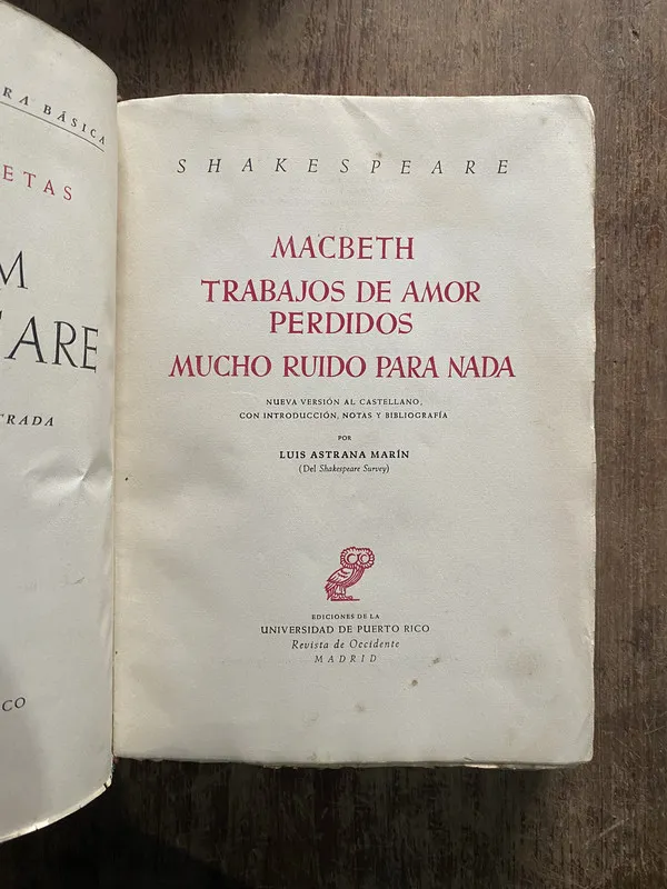 Macbeth / Trabajos de Amor Perdidos / - Shakespeare (5h3)