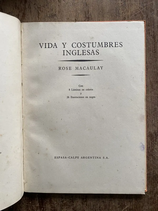 Vida y costumbres inglesas - Macaulay Rose (5f2)