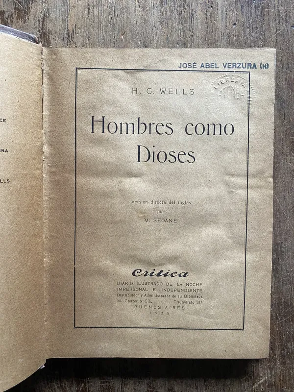 Hombres como Dioses - Wells H. G. (5f1)