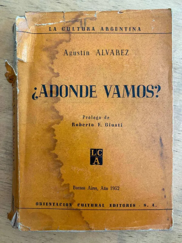 Tapa de ¿adonde Vamos? - Alvarez, Agustin (k6)