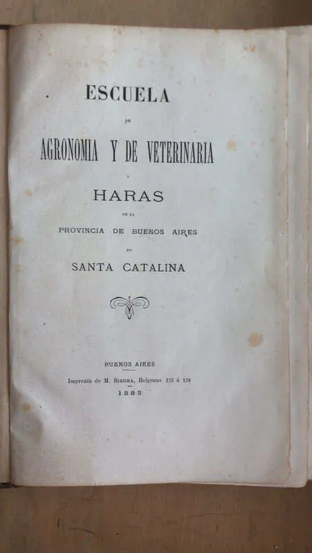 Tapa de Escuela De Agronomia Y Veterinaria Y Haras De La Prov (cc2)