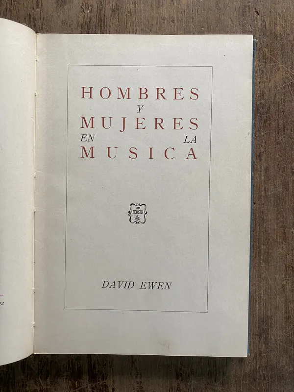 Hombres y Mujeres en la Musica - Ewen David (5o3)