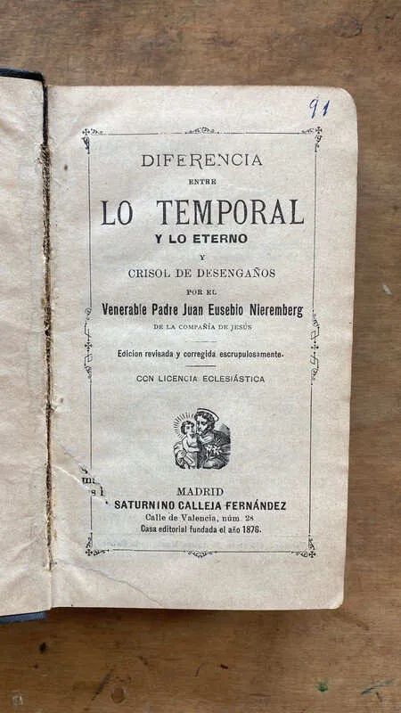 Diferencia Entre Lo Temporal Y Lo Eterno - Nieremberg (ee5)