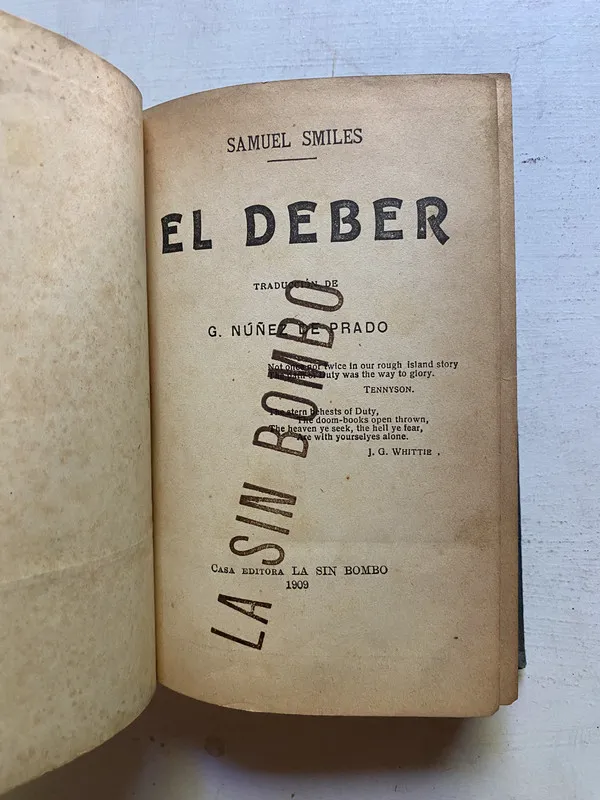 Tapa de El Deber - Smiles, Samuel (4k7)