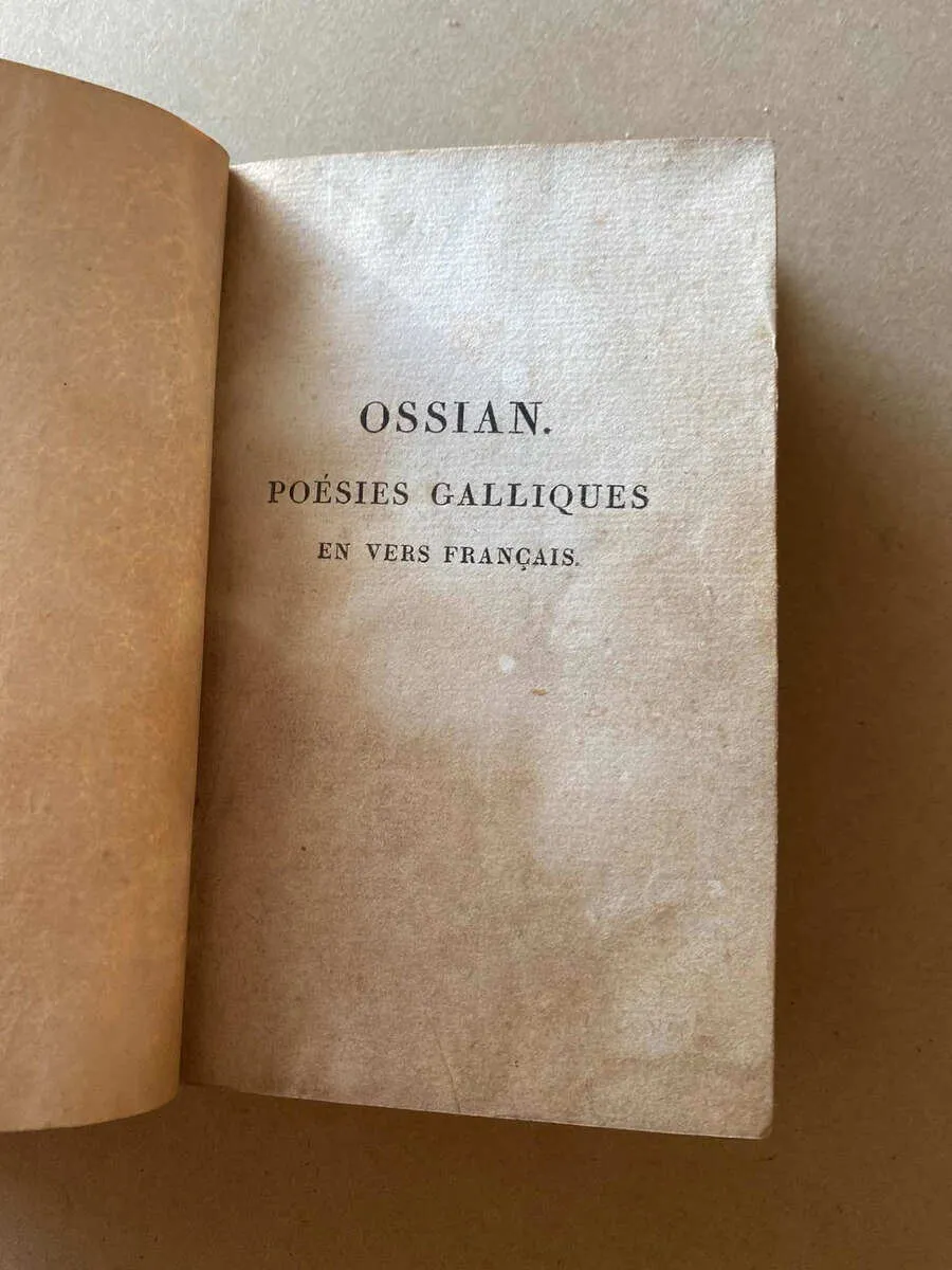 Ossian, Poesies Galliques En Vers Francais - Lormian (y1)