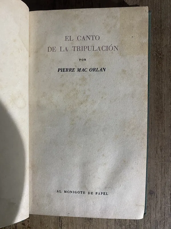El canto de la tripulacion - Mac Orlan, Pierre (5o1)