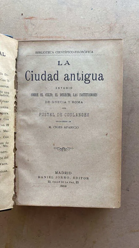 La Ciudad Antigua. Estudio Sobre - Fustel De Coulanges (aa5)