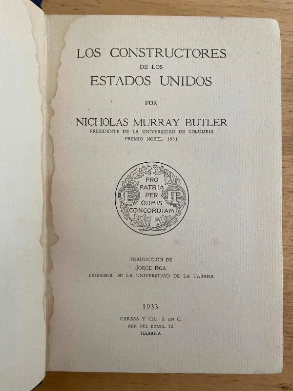 Los Constructores De Los Estados Unidos - Murray Butler (k4)