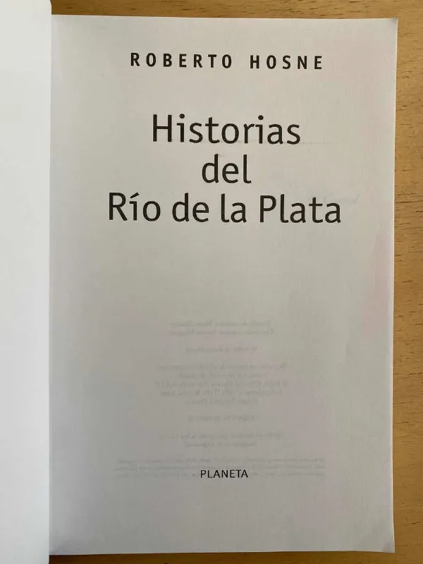 Historias Del Rio De La Plata - Hosne, Roberto (F1)