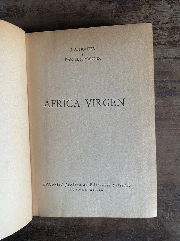 Tapa de Africa Virgen - Hunter J. A. y Mannix Daniel P. (5n2)