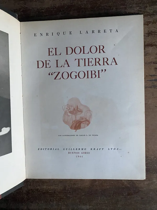 Tapa de El dolor de la tierra 'Zogoibi' - Larreta Enrique (5n3)