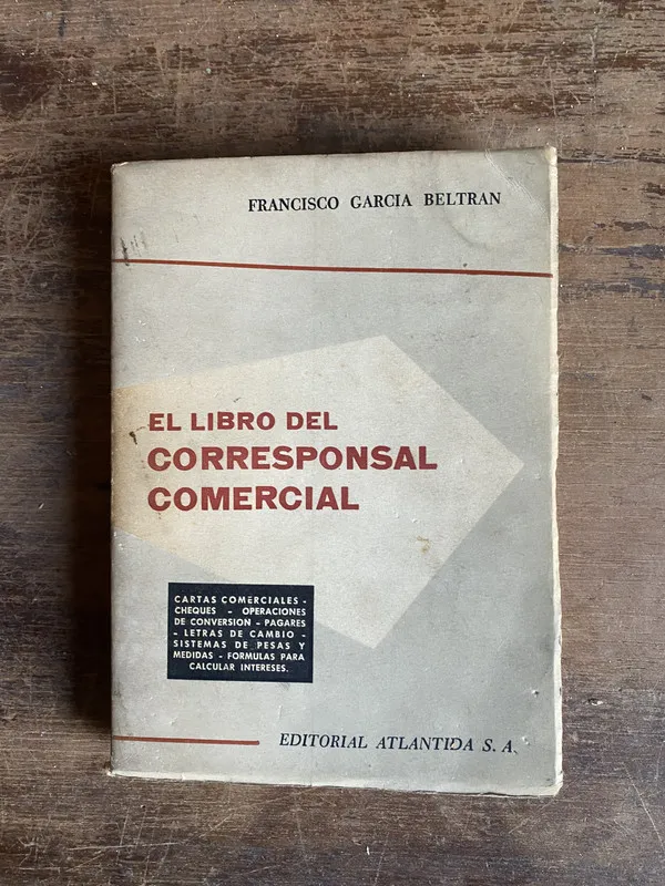 Tapa de El libro del corresponsal comercial - Garcia Beltran (4y0)