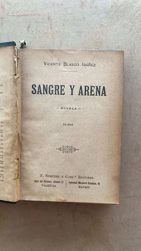Sangre Y Arena - Blasco Ibañez, Vicente (u6)