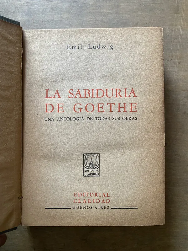 La sabiduria de Goethe - Ludwig Emil (3x4)
