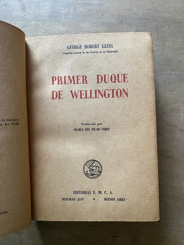 Primer Duque de Wellington - Gleig George Robert (3x4)