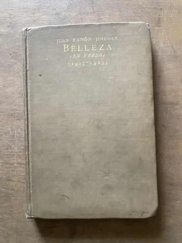Belleza (Primera edicion) - Jimenez Juan Ramon (3x5)