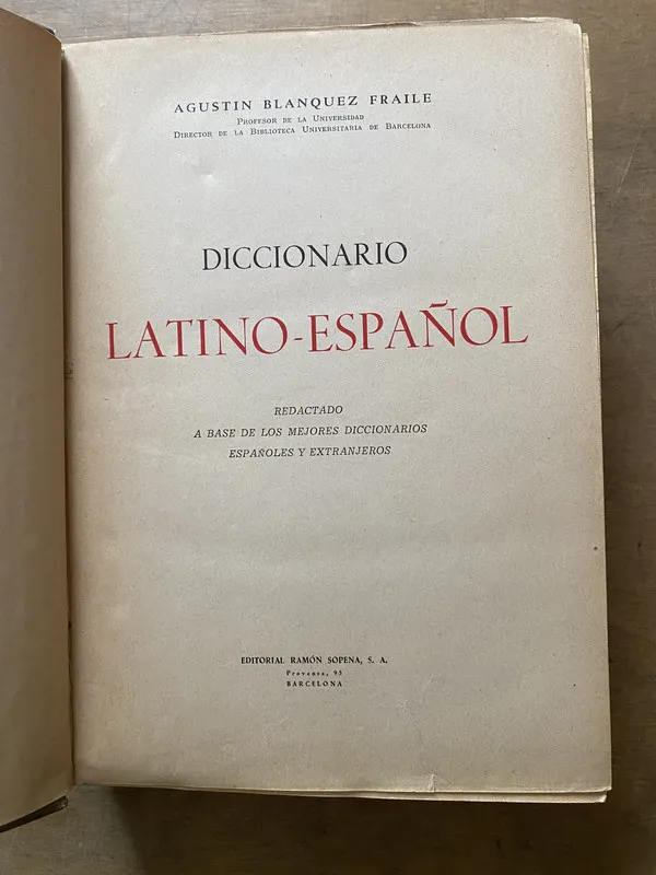 Diccionario Latino-Español - Blanquez Fraile Agustin (3x7)