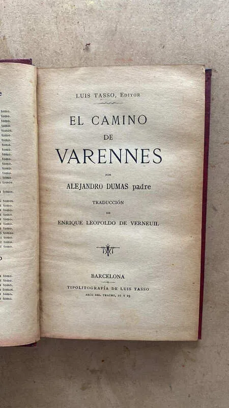 Tapa de El Camino De Varennes - Dumas, Alejandro (k2)