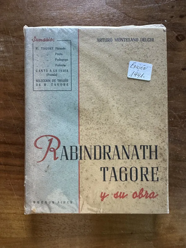 Tapa de Rabindranath Tagore y su obra - Montesano Delchi (5c4)