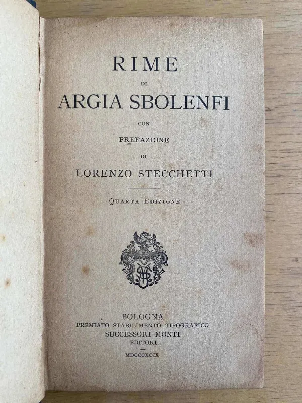 Rime Di Argfia Sbolenfi - Stecchetti, Lorenzo (a7)