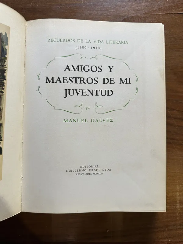 Tapa de Amigos y Maestros de mi Juventud - Galvez Manuel (5c7)