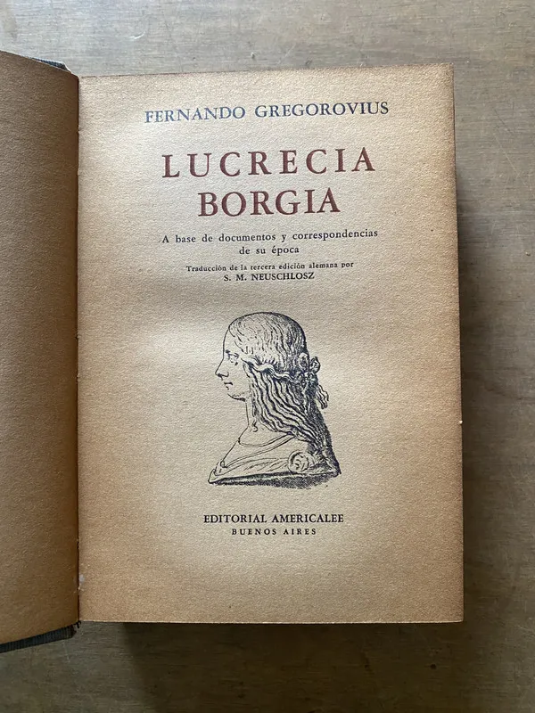 Lucrecia Borgia - Gregorovius Fernando (3x5)
