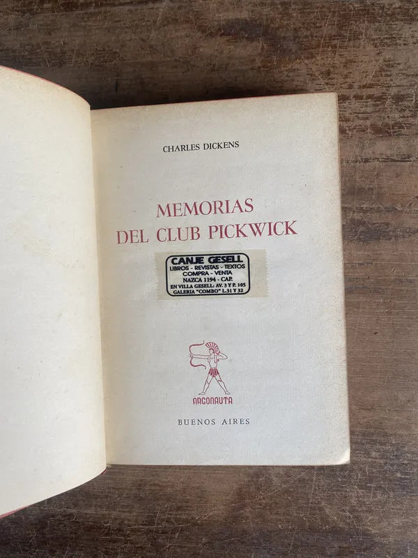 Tapa de Memorias del Club Pickwick - Dickens Charles (5e0)
