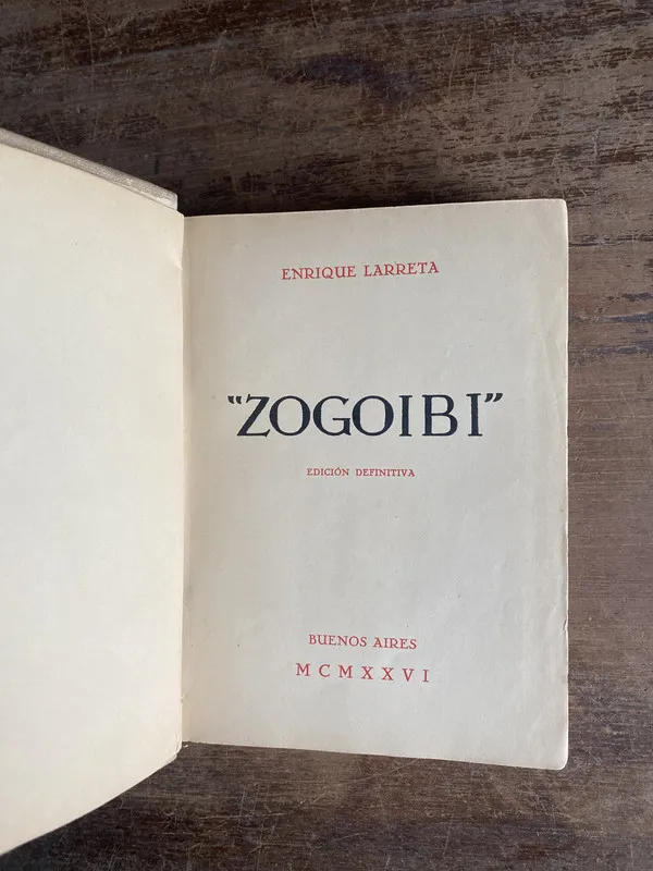 Tapa de Zogoibi - Larreta Enrique (4m0)