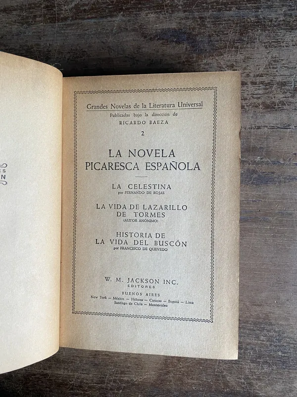 Tapa de La Novela Picaresca Española - (4o0)