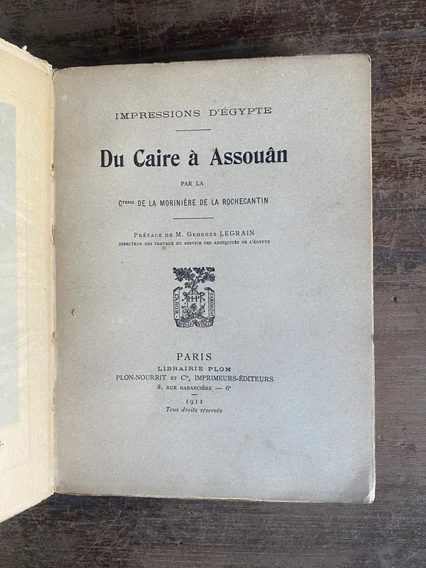 Du Caire à Assoûan - De la Morinière de la Rochecantin (5n1