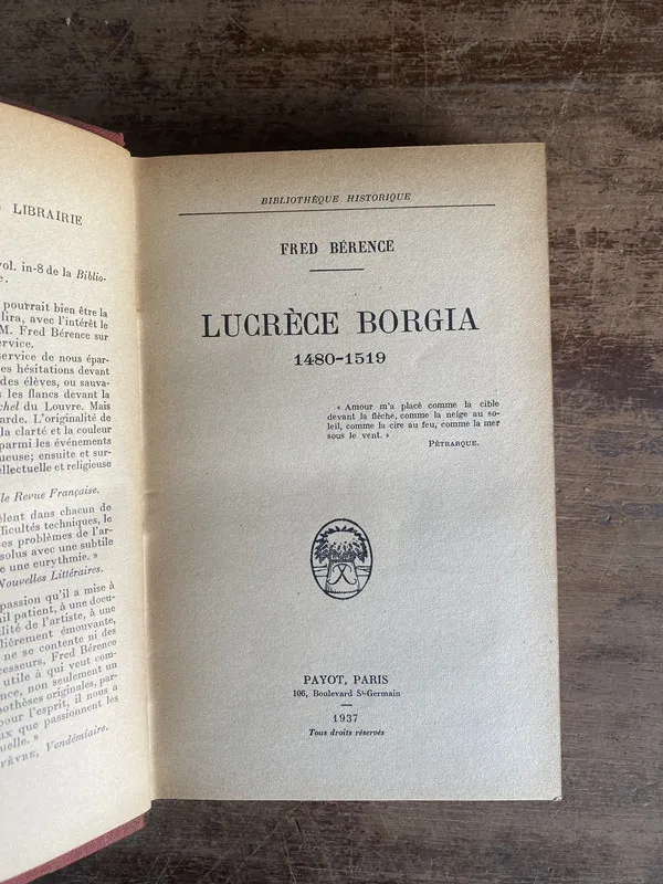 Lucrèce Borgia (en frances) - Berence Fred (5n1)