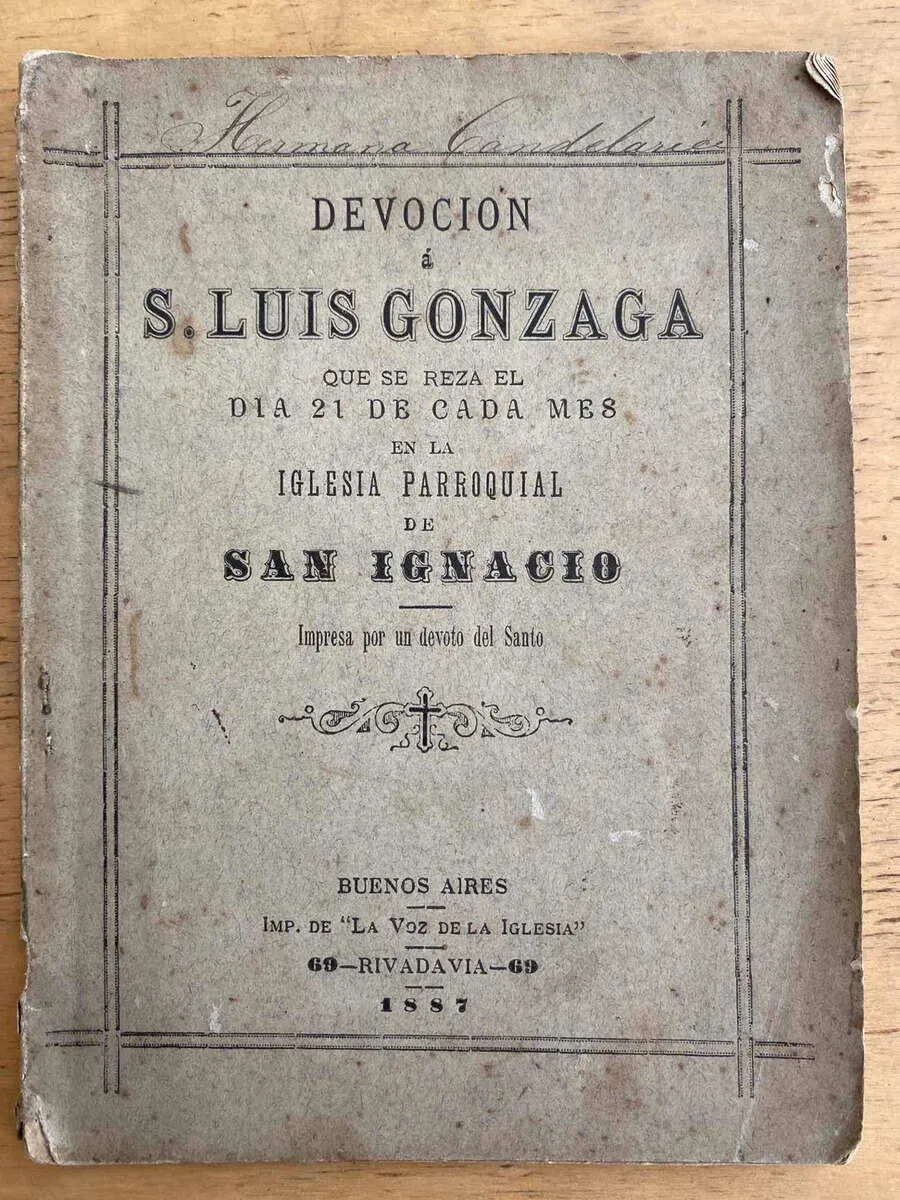 Devocion A S. Luis Gonzaga Que Se Reza El Dia 21 De Cada (G4