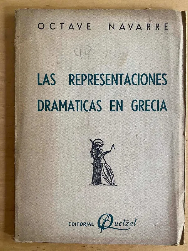Tapa de Las Representaciones Dramaticas En Grecia - Navarre (j3)