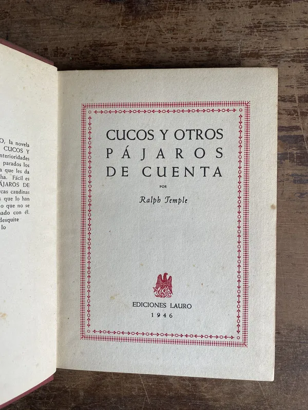 Tapa de Cucos y otros pajaros de cuenta - Temple Ralph (5k2)