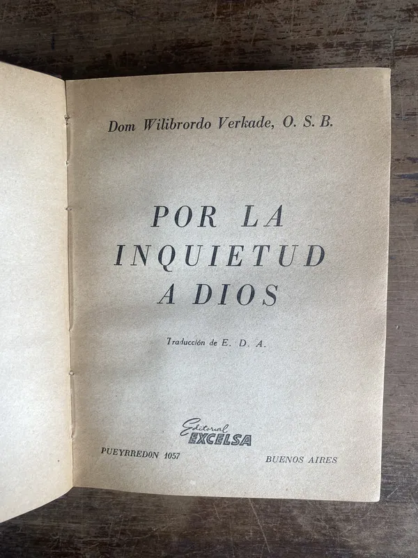 Por la inquietud a Dios - Verkade Wilibrordo (5k5)