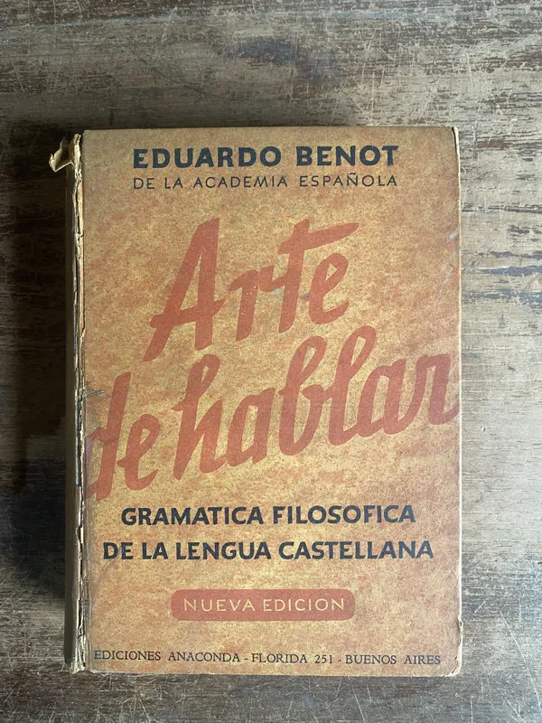 Arte de hablar - Benot Eduardo (4a0)