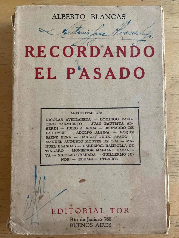 Tapa de Recordando El Pasado - Blancas, Alberto (h6)